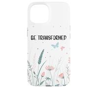 Be Transformed Butterfly Christian Romans 12:2 Bible Verse Coque pour iPhone 15