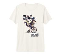 Be Weird and Build Character Skunk Graduation T-Shirt Haut de Gamme