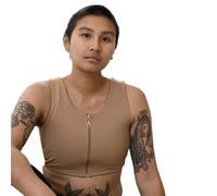 BE WHO YOU ARE Binder Court Zip - Binder Trans - Haut Compressif - Facile à Enfiler - Confortable & Discret - Compression Ajustée - Respirant - Transgenre, Non-Binaire (Noir, M)