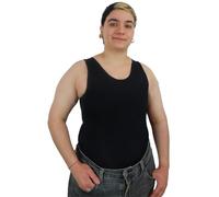 BE WHO YOU ARE Binder Long Confort - Binder Trans - Haut Compressif - Compression Poitrine & Ventre - Respirant & Discret - Idéal Quotidien - Unisexe - Transgenre, Non-Binaire (Noir, L)
