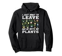 Be with My Plants Plant Lover Jardin de Fleurs succulentes Sweat à Capuche