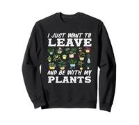 Be with My Plants Plant Lover Jardin de Fleurs succulentes Sweatshirt