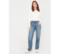 Be You Beyou Rib Long-Sleeve Regular Fit T-Shirt Crème 24 (5XL) Female