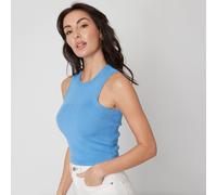Be You Crop Knitted Vest Womens Bleu 16 (XL) Female