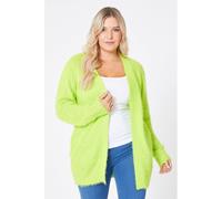 Be You Fluffy Knitted Cardigan Citron vert 16-18 Female