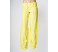 be you k pantalons femme de couleur jaune 34