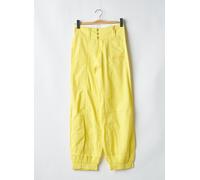 be you k pantalons femme de couleur jaune 34