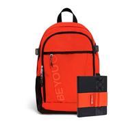 BE YOU - Sac à dos scolaire de loisirs avec poche avant, poche intérieure pour PC, dossier rembourré 28,5 x 42,5 x 16 cm - 24 LT, journal daté 25-26 et bandeau porte-stylos, kit couleur corail
