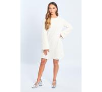 Be You Sequin Bow Mini Dress Crème 16 (XL) Female