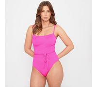 Be You Textured Belted Swimsuit Rose 18 (2XL) Female