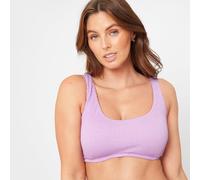 Be You Textured Square Neck Bikini Top Lilas 22 (4XL) Female