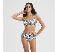 Be You Women's Ruched Front High Waisted Bikini Bottoms Animal 24 (5XL) Female