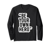 Be Your Own Hero Autocollant de Motivation avec Citation Manche Longue