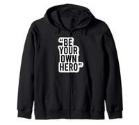 Be Your Own Hero Autocollant de Motivation avec Citation Sweat à Capuche