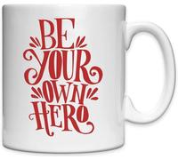 Be Your Own Hero Tasse en céramique blanche