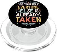 Be Yourself Everyone Else is Already Taken Oscar Wilde Citation PopSockets PopGrip pour MagSafe