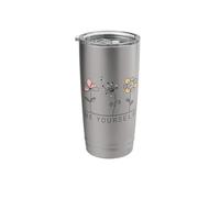 Be Yourself Fleur de pissenlit Yoga Motivation positive Gobelet isotherme en acier inoxydable double paroi