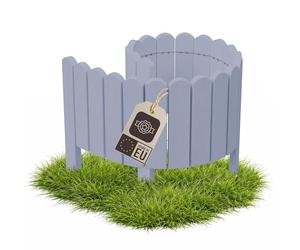 be4nature Bordure de Jardin Bois Flexible 10 x 100 cm Argent imprégné Bordure de Parterre Rouleau clôture décorative palissade Bordure de pelouse