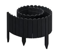 be4nature Bordure de Jardin Bois Flexible 10 x 200 cm Noir imprégné Bordure de Parterre Rouleau clôture décorative palissade Bordure de pelouse