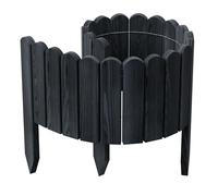 be4nature Bordure de Jardin Bois Flexible 20 x 100 cm Gris imprégné Bordure de Parterre Rouleau clôture décorative palissade Bordure de pelouse