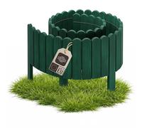 be4nature Bordure de Jardin Bois Flexible 20 x 200 cm Vert foncé imprégné Bordure de Parterre Rouleau clôture décorative palissade Bordure de pelouse