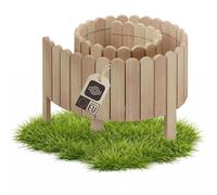 be4nature Bordure de Jardin Bois Flexible 30 x 200 cm Beige Non traité Bordure de Parterre Rouleau clôture décorative palissade Bordure de pelouse