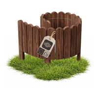 be4nature Bordure de Jardin Bois Flexible 40 x 100 cm Brun foncé imprégné Bordure de Parterre Rouleau clôture décorative palissade Bordure de pelouse