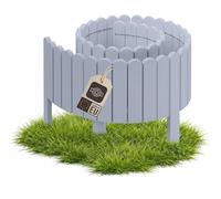 be4nature Bordure de Jardin Bois Flexible 40 x 200 cm Argent imprégné Bordure de Parterre Rouleau clôture décorative palissade Bordure de pelouse