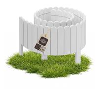 be4nature Bordure de Jardin Bois Flexible 40 x 200 cm Blanc Alpin imprégné Bordure de Parterre Rouleau clôture décorative palissade Bordure de pelouse