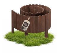be4nature Bordure de Jardin Bois Flexible 40 x 200 cm Brun foncé imprégné Bordure de Parterre Rouleau clôture décorative palissade Bordure de pelouse