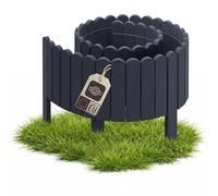 be4nature Bordure de Jardin Bois Flexible 40 x 200 cm Gris imprégné Bordure de Parterre Rouleau clôture décorative palissade Bordure de pelouse