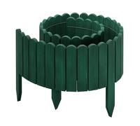 be4nature Bordure de Jardin Bois Flexible 40 x 200 cm Vert foncé imprégné Bordure de Parterre Rouleau clôture décorative palissade Bordure de pelouse