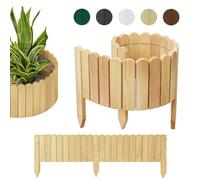 be4nature Bordure roulante flexible en bois 100 x 30 cm Marron clair Bordure de plate-bande en pin imprégné Bordure de jardin Palissade roulante