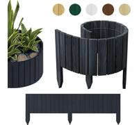 be4nature Rolborder clôture de jardin 100 x 30 cm Gris - Bordure en pin imprégné - Petite clôture de jardin avant, palissade