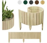 be4nature Rolborder clôture de jardin 100 x 40 cm Beige - Bordure en bois de pin non imprégné - Petite clôture de jardin avant, palissade