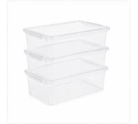 keeeper Boîtes de rangement Spécial Vêtements 11 litres – Lot de 3