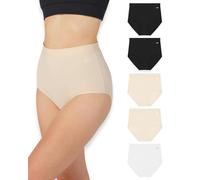 Bea Lot de 5 Culottes Taille Ultra Haute pour Femme, Culotte pour Femme en Coton Taille Haute, sous-Vêtements en Coton Respirant, Doux et Offrant Un Bon Maintien, Couvrance Intégrale