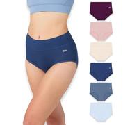 Bea Lot de 6 Culottes pour Femme Taille Haute en Bambou, Culotte pour Femme Gainante en Bambou Ultra Douce, Respirante et Légèrement Gainante
