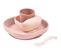 Beaba 4-Piece Silicone Dinner Set service de table Cotton Candy 4m+
