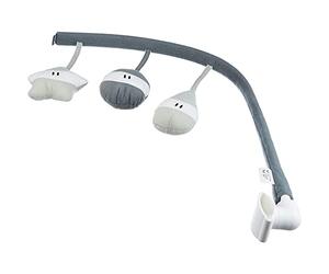 BÉABA, Arche de Jeux/d'éveil compatible Transat Up & Down III, 3 jouets avec différentes fonctions, Complétement rotative, Aide au développement, Ergonomique, Simple, Pratique, Gris