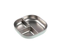 Beaba - Assiette compartimentée inox - Vert de gris