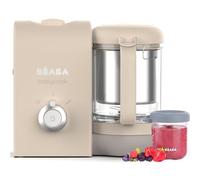 BÉABA, Babycook Evo +, Robot Bébé Cuiseur 6 en 1, Panier Inox, Argile | Cuisson Vapeur Douce, Mixage sur-mesure, Bol 1250 mL, Panier Inox 1000 mL, Grande Capacité, Décongèle et Réchauffe