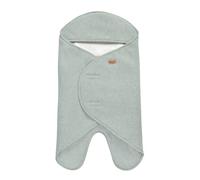 BÉABA, Babynomade Double Polaire, Couverture enveloppante Hiver bébé, Compatible Siège Auto/Pousette/Nacelle/Transat, Douce, Chaude,Déperlante, Respirante, Passage Harnais, Vert Sauge/Blanc, 0-6 Mois