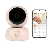 BÉABA, Babyphone, Ecoute Bébé Vidéo 2 en 1, Ecran/Application mobile dédiée, Caméra HD, Rotation à 360°, Vision Nocturne, Talkie Walkie, Berceuses, Contrôle température et humidité, Zen Premium Argile