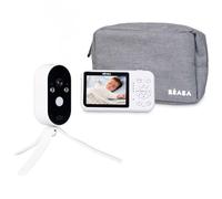 Béaba, Babyphone Vidéo sans WiFi - Caméra sur Batterie 36h, Écran 2,8”, Vision Nocturne, 0 Ondes, VOX, Veilleuse, Talkie-Walkie, Support Flexible, Babyphone Nomade, Zen Travel, Blanc