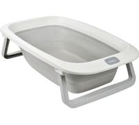 BÉABA - Baignoire Pliable bébé - Ultra Compacte - Pieds antidérapants - Bouchon de vidange - Eazy Pop Camélé'O - 29L - Gris