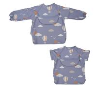 BEABA, Bavoir bébé, Ideal Maternelle, Imperméable, Manches longues Détachables, Poche de récupération, Facile à nettoyer, Evolutif, Adventure