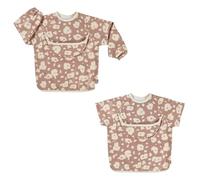 Béaba Bavoir récupérateur bébé évolutif, manches longues détachables, imperméable Savannah bloom
