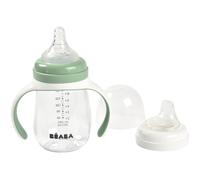 Béaba Biberon/Tasse D'Apprentissage 2en1 Anti-Fuite Poignées Amovibles 210ml Vert Sauge 1 Pièce