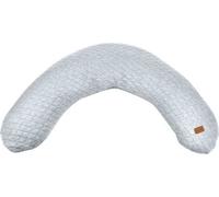 BÉABA - Big Flopsy - Coussin de grossesse et d'allaitement - Fleur de coton - Gris Chiné, 180 cm